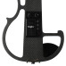 Kinglos 4/4 Black Grid Colored Solid Wood Advanced Electric / Silent Violin Kit with Ebony Fittings Full Size (DSG1311)