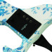 Kinglos 4/4 White Blue Flower Colored Solid Wood Intermediate-A Electric / Silent Violin Kit with Ebony Fittings Full Size